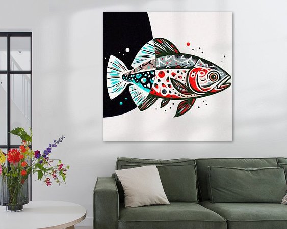 Voorbeeld van het werk in een kamer