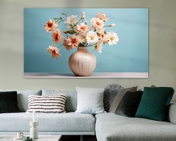 Vase with flowers in pastel colours Still life Kund Design by Animaflora PicsStock