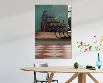 Machine in voormalig mijngebouw van Bas Nieuwenhuijsen