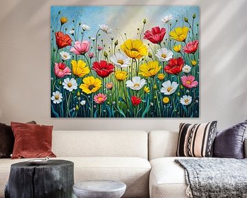 Malen mit bunten Blumen von The Photo Artist