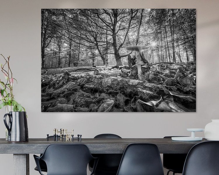 Voorbeeld van het werk in een kamer