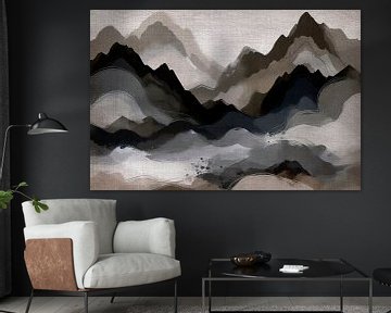 Japans berglandschap in aardse kleuren van FRESH Fine Art