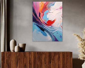 Abstraktes Flüssiges Gesicht | Acryl