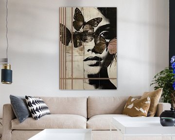 Butterflies & Brown Lines van Bianca ter Riet