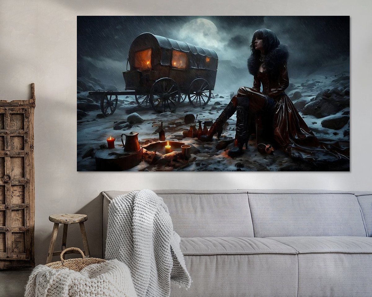 Voorbeeld van het werk in een kamer