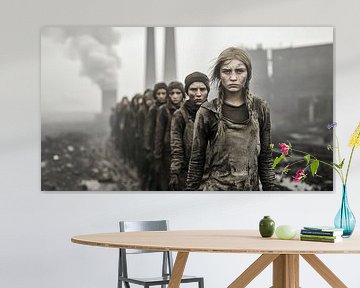 Kinderen in een post-apocalyptisch scenario van Frank Heinz