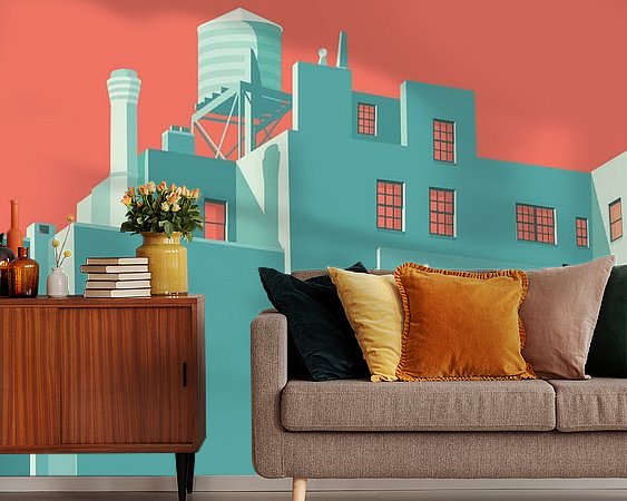 Voorbeeld van het werk in een kamer