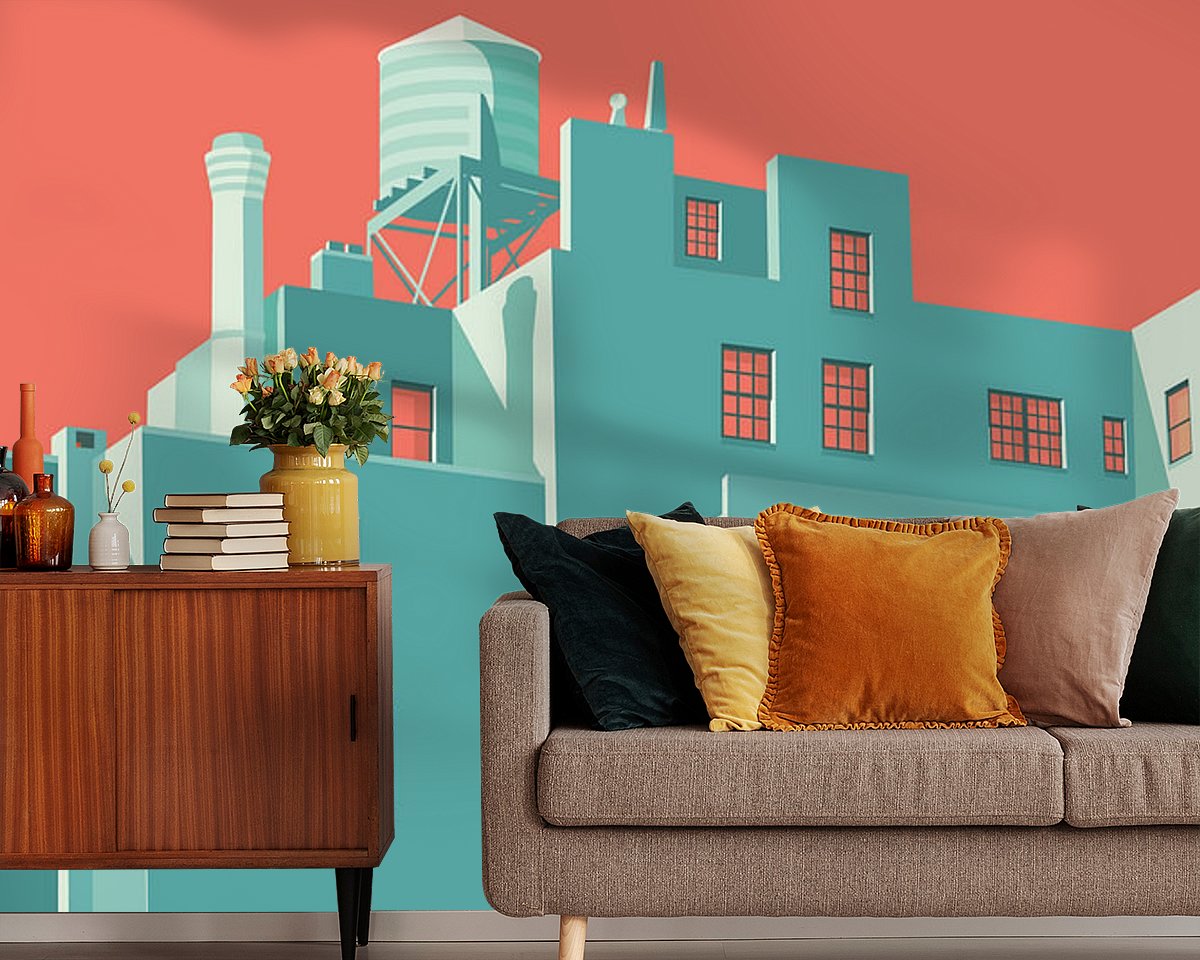 Voorbeeld van het werk in een kamer