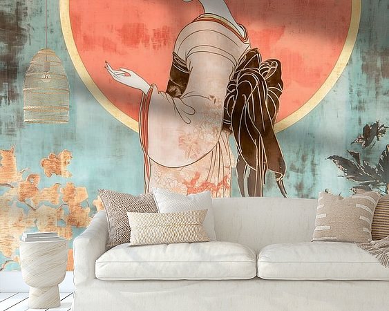 Voorbeeld van het werk in een kamer