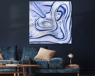Blauwe draaikolk van Hey Art!