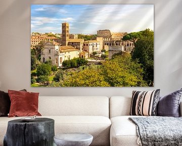 Forum Romanum met Colosseum, Rome van Jan Schuler