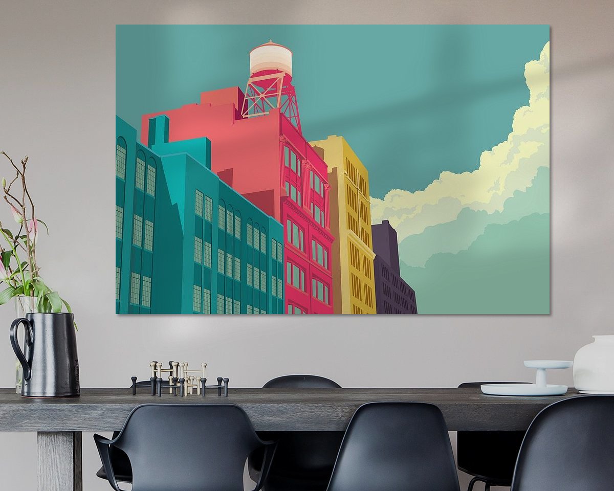 Voorbeeld van het werk in een kamer