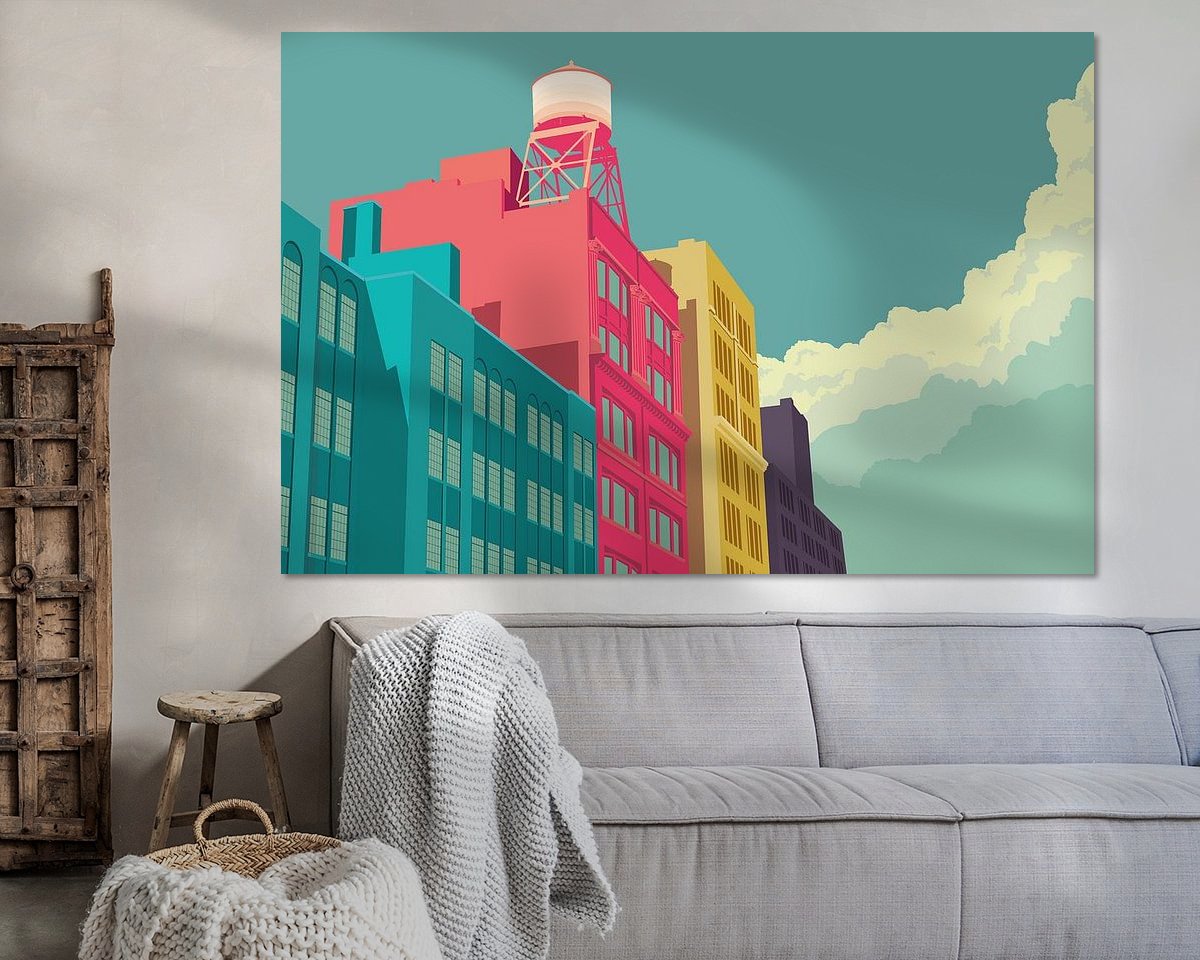 Voorbeeld van het werk in een kamer