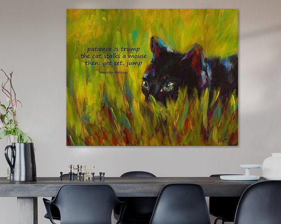 Voorbeeld van het werk in een kamer