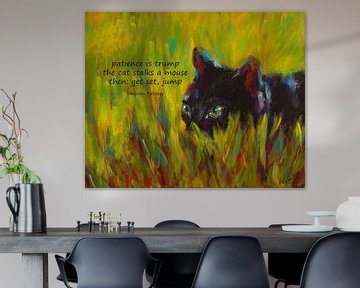Geduld ist Trumpf Katzen Haiku Englisch