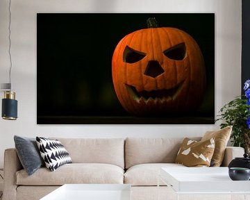 Pumpkin with Halloween face by Maarten Salverda