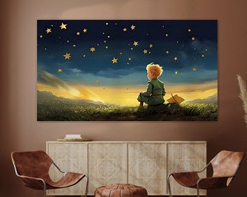 Kinderkamer illustratie  - Sterrenkind van Vlindertuin-Art