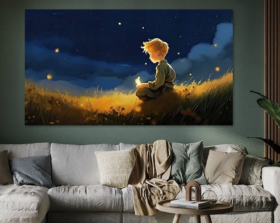 Voorbeeld van het werk in een kamer