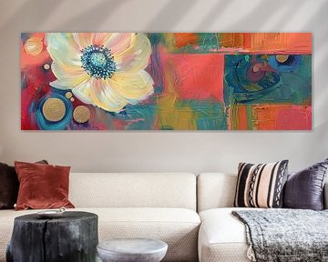 Bloem van Abstract Schilderij