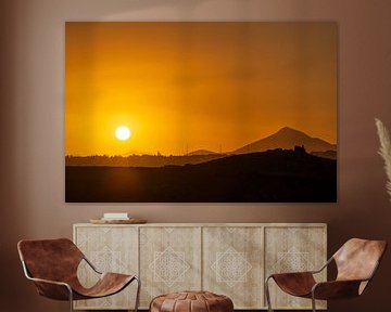 Zonsondergang op Lanzarote / Costa Teguise van Flatfield