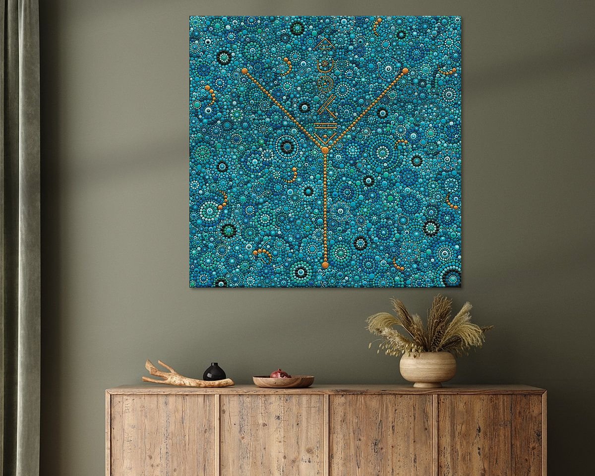 Voorbeeld van het werk in een kamer