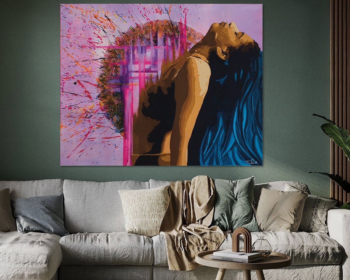Voorbeeld van het werk in een kamer