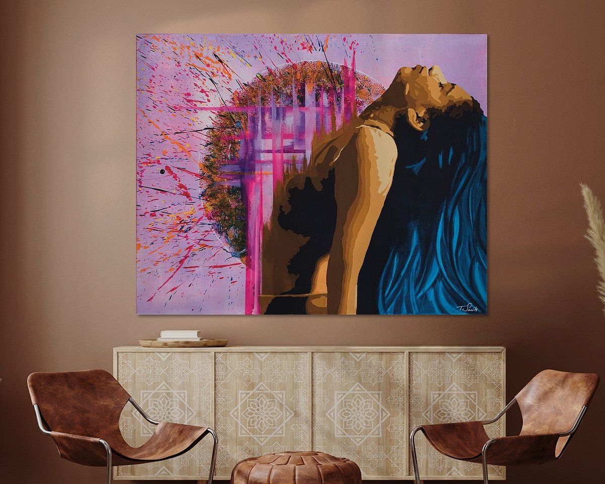 Voorbeeld van het werk in een kamer