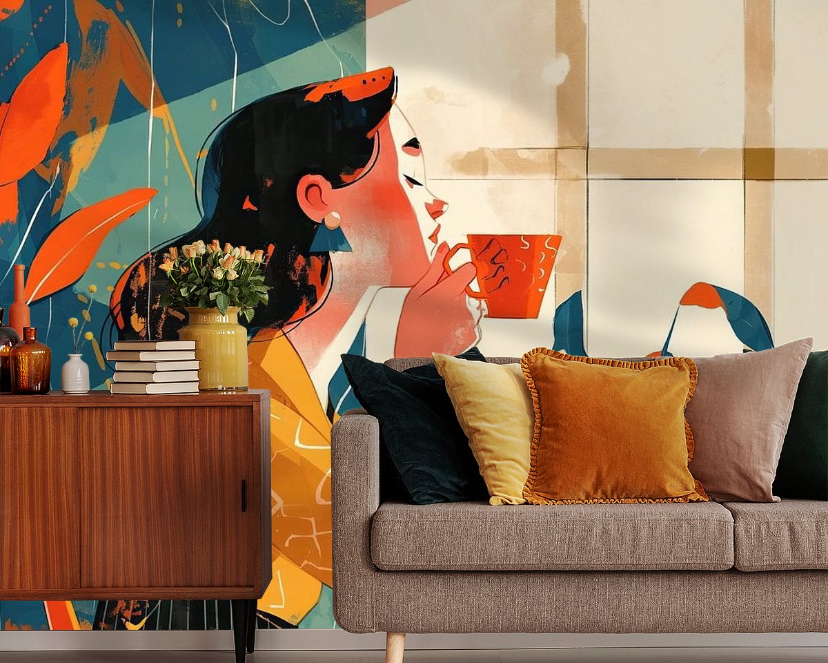 Voorbeeld van het werk in een kamer