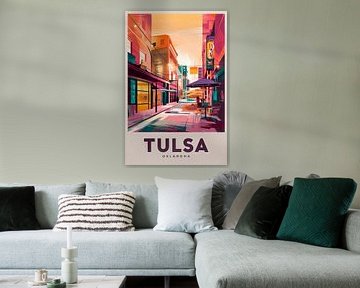 Affiche de voyage vintage de Tulsa, Oklahoma sur Poster Art Shop