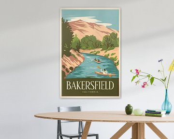 Bakersfield, Californië Vintage Reisposter. van Poster Art Shop