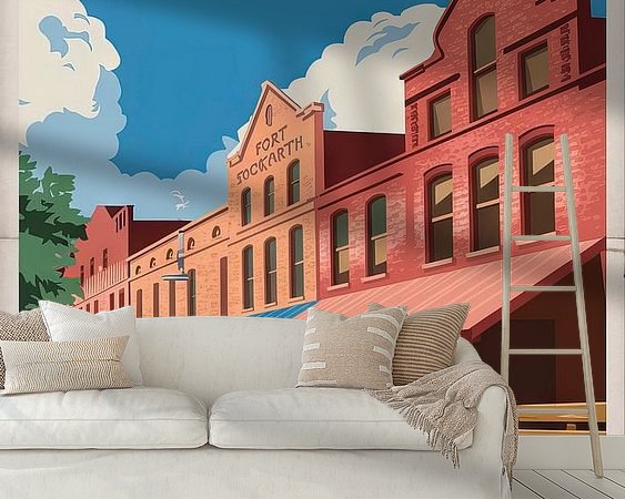 Voorbeeld van het werk in een kamer
