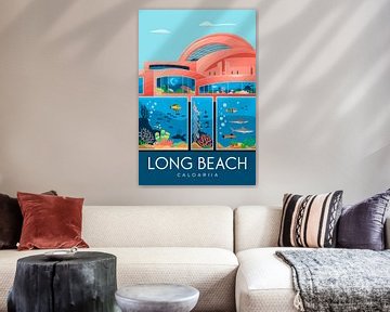 Long Beach, Californië van Poster Art Shop