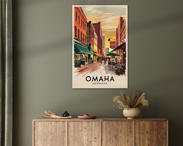 Omaha, Nebraska Vintage Travel Poster by Poster Art Shop
