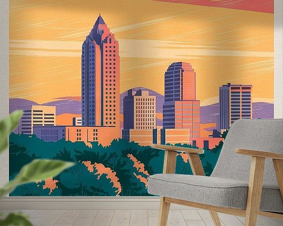 Voorbeeld van het werk in een kamer