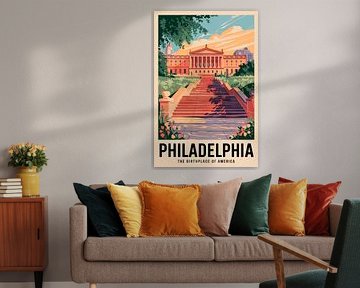 Philadelphia Vintage Travel Poster by Poster Art Shop
