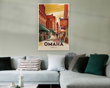 Omaha Vintage Reisposter van Poster Art Shop