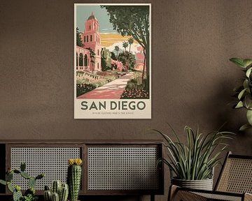 San Diego, California by Poster Art Shop