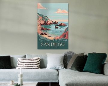San Diego by Poster Art Shop