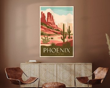 Phoenix, Arizona Vintage Travel Poster sur Poster Art Shop