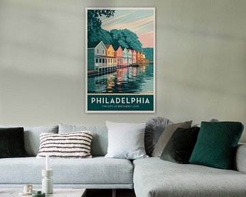 Philadelphia Vintage Travel Poster by Poster Art Shop