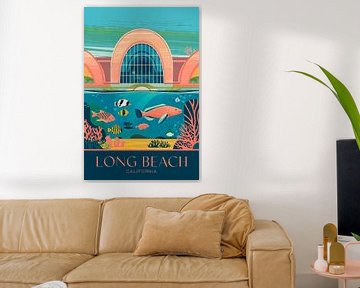 Long Beach, Californië van Poster Art Shop