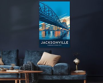 Jacksonville, Florida Vintage Travel Poster by Poster Art Shop
