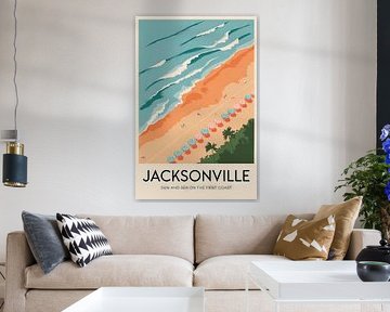 Jacksonville, Florida Vintage Travel Poster by Poster Art Shop
