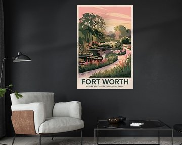 Fort Worth, Texas Vintage Reisposter van Poster Art Shop
