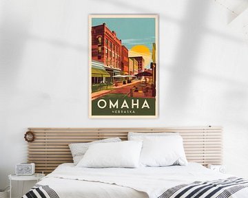 Omaha, Nebraska Vintage Reisposter van Poster Art Shop