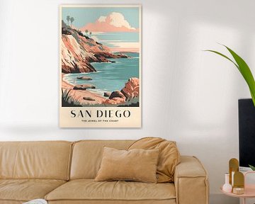 San Diego Vintage Travel Poster by Poster Art Shop