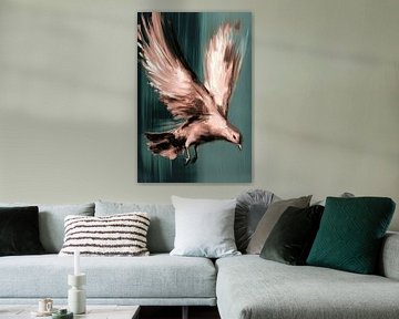 Pigeon in flight by Franka Poulain