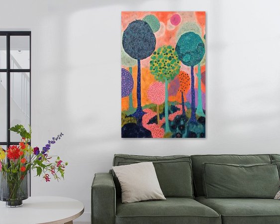 Voorbeeld van het werk in een kamer