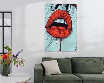 Sensuele mond van Franka Poulain