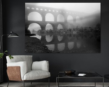 Pont du Gard in the fog | Aqueduct by Flatfield
